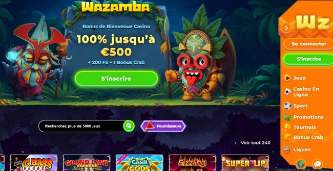 wazamba casino dépot 10 euros