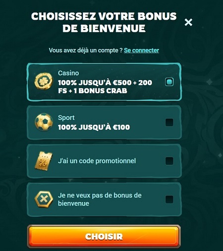 playio inscription bonus de bienvenue