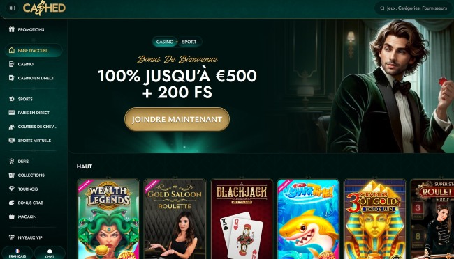 cashed casino dépot 10 euros