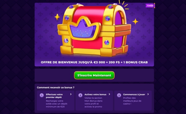 bonus de bienvenue