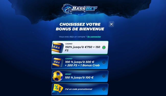 bonus de bienvenue