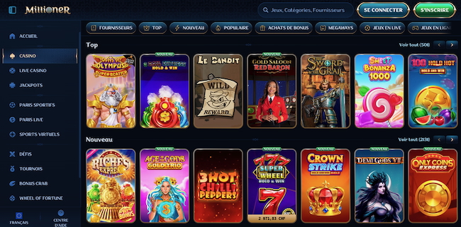 Machines à sous Millioner