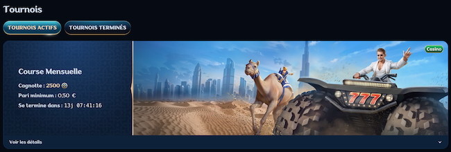 Millioner avis : tournois et défis